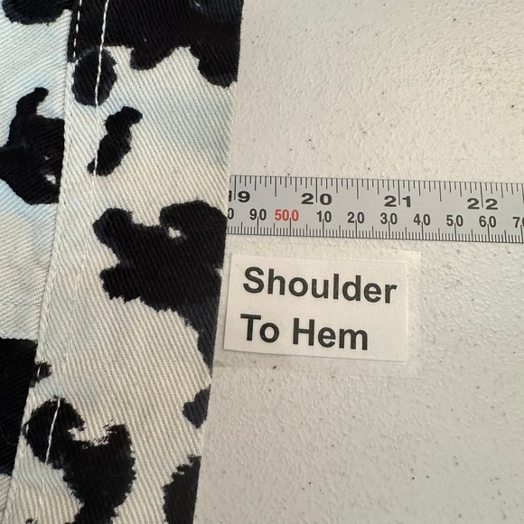 Women Western Cowprint Jacket Size S Fringe Rodeo Statement Cropped Bold Cowgirl - Picture 7 of 8